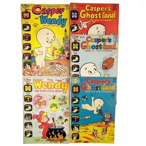 5 Casper Wendy Ghostland Comic Book Lot Harvey Silver Age 60s 70s First Issue